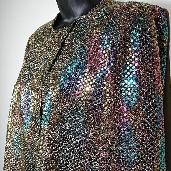 Betsys Things Vintage 80s Confetti Dot Wrap Top 8 - Picture 3 of 6